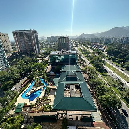 ריו דה ז'ניירו Flat Com Vista Panoramica -15- Na Barra Da Tijuca - Estacionamento Gratuito - Frigobar - Ar Condicionado - Piscina - Academia - Balsa Para Praia Gratis - Varanda - Vista Parcial Mar E Lagoa מראה חיצוני תמונה