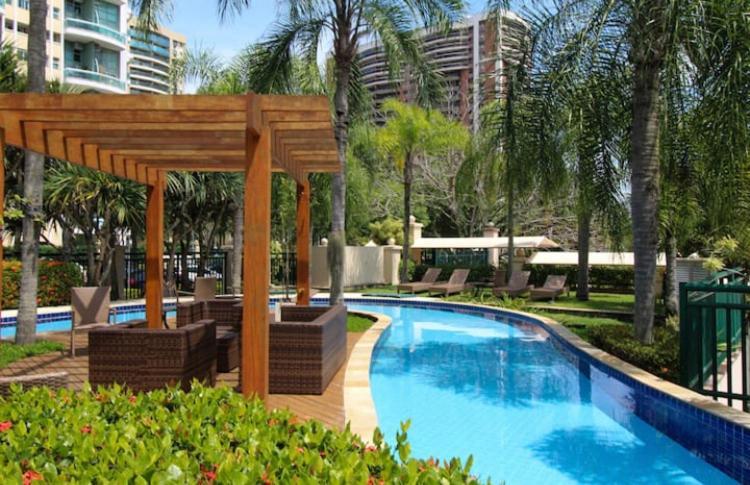 ריו דה ז'ניירו Flat Com Vista Panoramica -15- Na Barra Da Tijuca - Estacionamento Gratuito - Frigobar - Ar Condicionado - Piscina - Academia - Balsa Para Praia Gratis - Varanda - Vista Parcial Mar E Lagoa מראה חיצוני תמונה