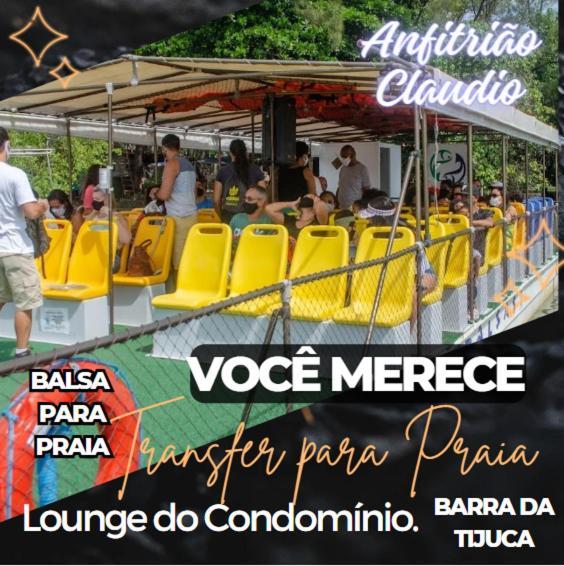 ריו דה ז'ניירו Flat Com Vista Panoramica -15- Na Barra Da Tijuca - Estacionamento Gratuito - Frigobar - Ar Condicionado - Piscina - Academia - Balsa Para Praia Gratis - Varanda - Vista Parcial Mar E Lagoa מראה חיצוני תמונה